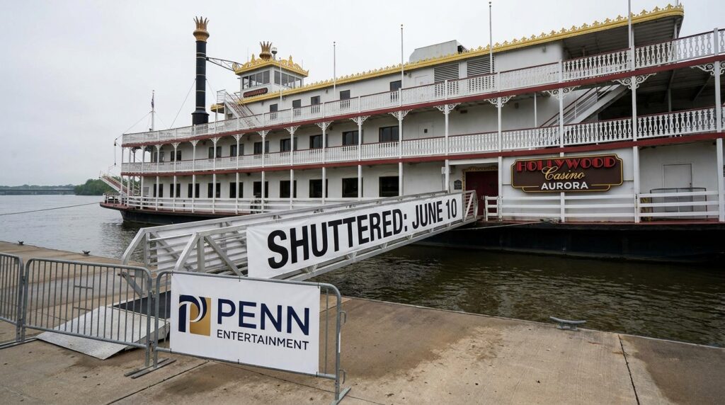Penn Entertainment to Shutter Hollywood Casino Aurora Riverboat on 10 June