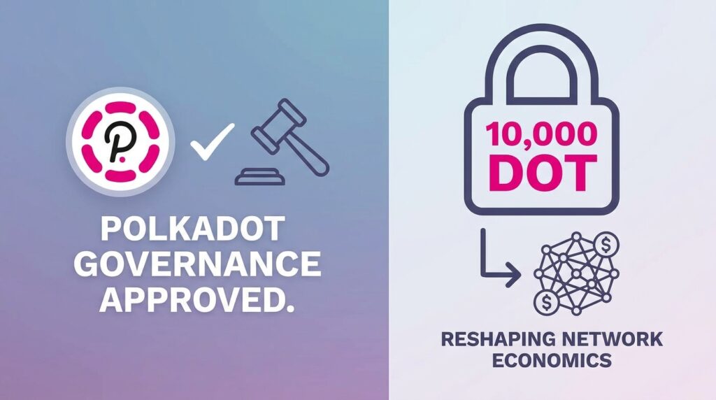 Polkadot Governance Approves 10,000 DOT Validator Self-Stake Requirement, Reshaping Network Economics