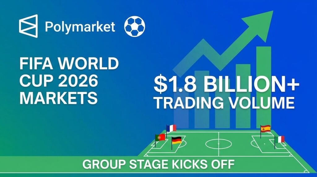 Polymarket’s FIFA World Cup 2026 Markets Surpass $1.8 Billion in Trading Volume as Group Stage Kicks Off