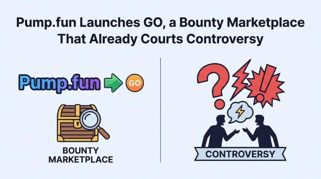 Pump.fun Launches GO, a Bounty Marketplace That Already Courts Controversy