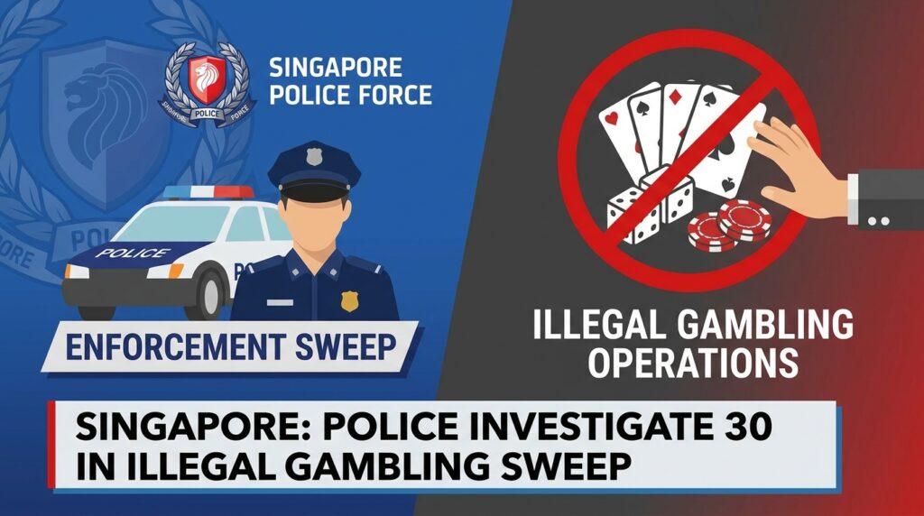 Singapore Police Investigate 30 Individuals Over Illegal Gambling Operations Following Late-May Enforcement Sweep