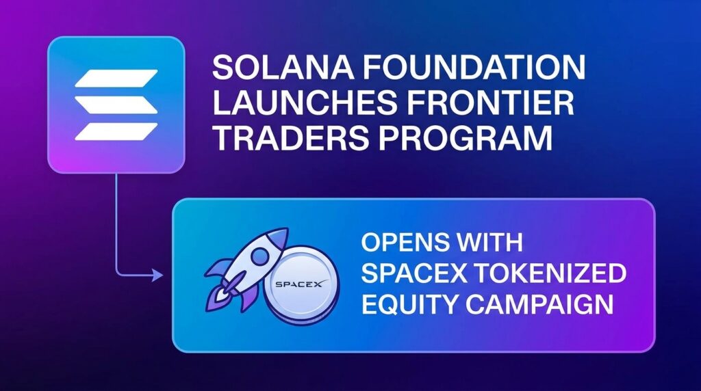 Solana Foundation Rolls Out Frontier Traders Program, Opens With SpaceX Tokenized Equity Campaign