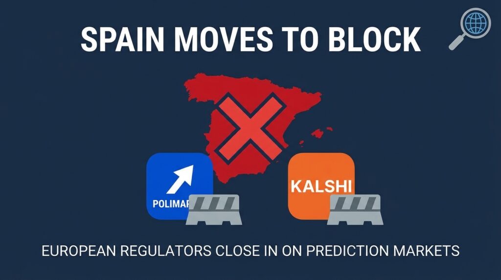 Spain Moves to Block Polymarket and Kalshi as European Gambling Regulators Close In on Prediction Markets