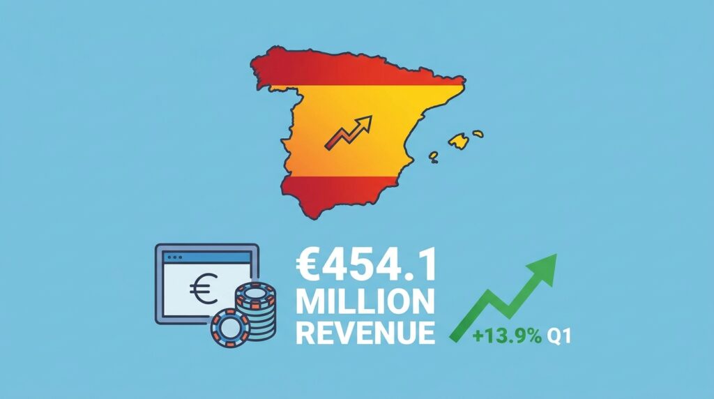 Spain’s Online Gambling Revenue Surges 13.9% in Q1, Reaching €454.1 Million