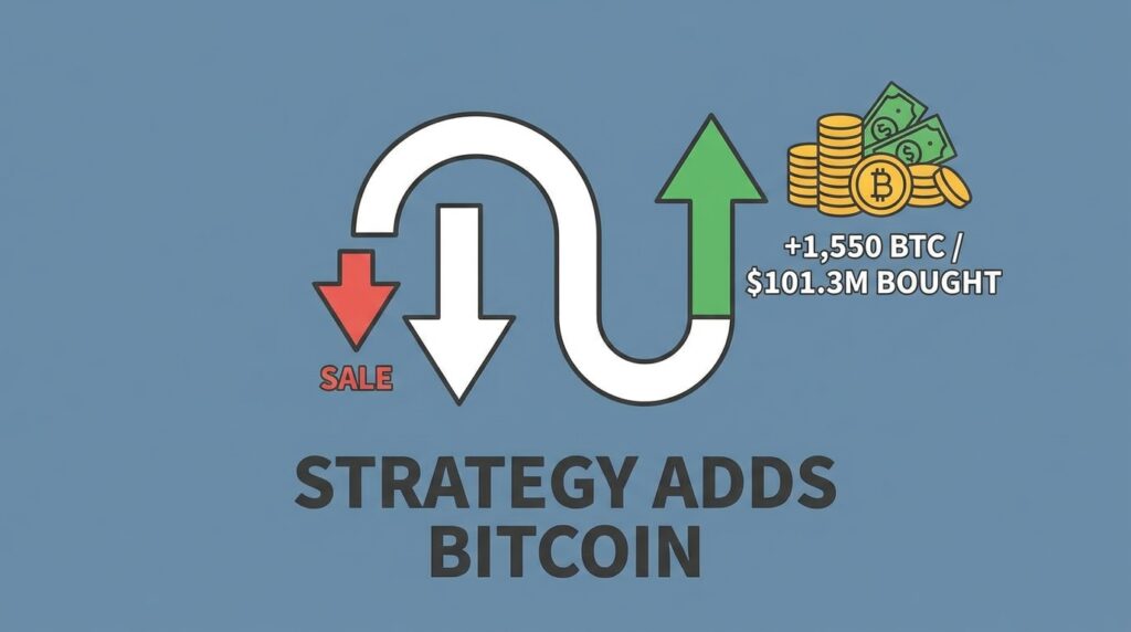 Strategy Adds 1,550 Bitcoin for $101.3 Million, Reversing Course After Rare Sale
