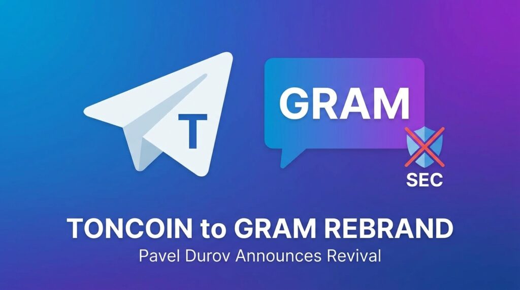 Telegram’s Pavel Durov Announces Toncoin Rebranding to Gram, Reviving the Name SEC Blocked in 2020