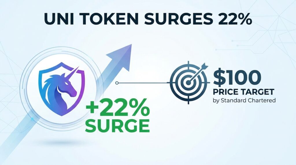 UNI Token Surges 22% After Standard Chartered Sets $100 Price Target