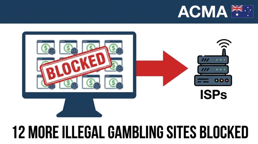 ACMA Orders ISPs to Block 12 More Illegal Gambling Websites Targeting Australians