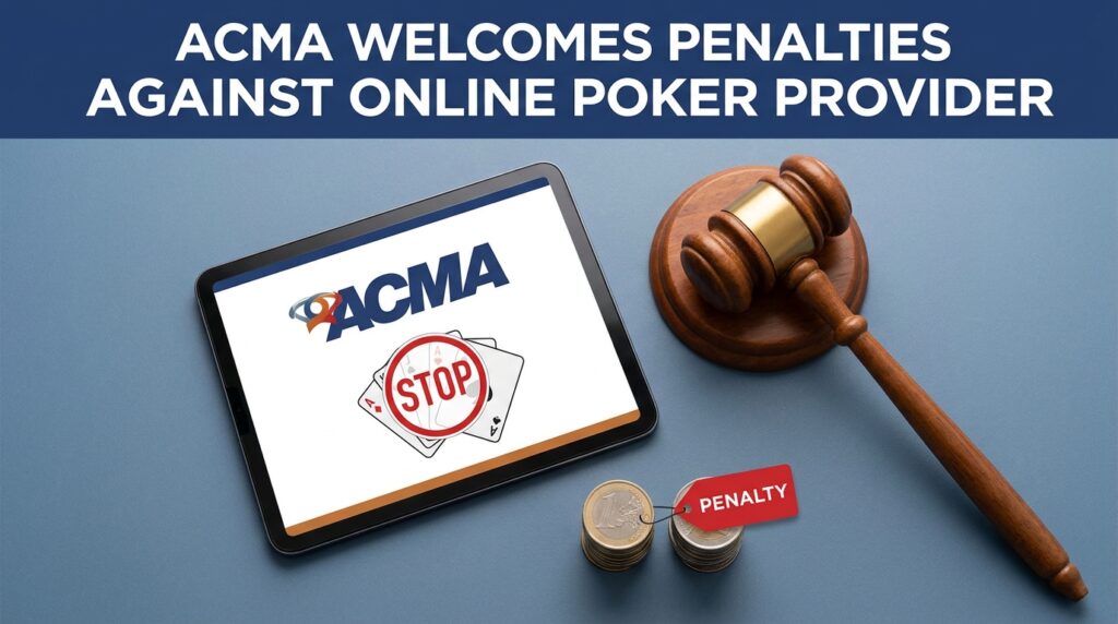 ACMA Welcomes Penalties Against Online Poker Provider as Enforcement Pressure Mounts