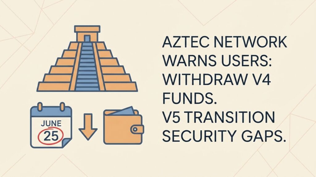 Aztec Network Warns Users to Withdraw Funds Before June 25 as V5 Transition Exposes V4 Security Gaps