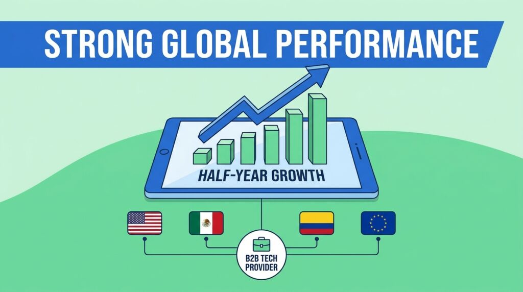 B2B Technology Provider Reports Strong Half-Year Growth Fueled by US, Mexico, Colombia and European Markets