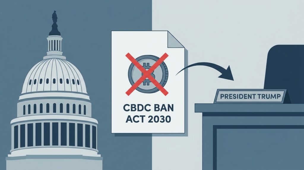 Congress Sends CBDC Ban to President Trump’s Desk, Blocking Federal Reserve Digital Currency Through 2030