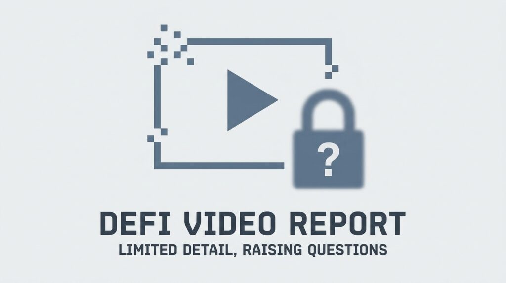 DeFi Video Report Surfaces With Limited Detail, Raising Questions About Transparency in Crypto News Coverage