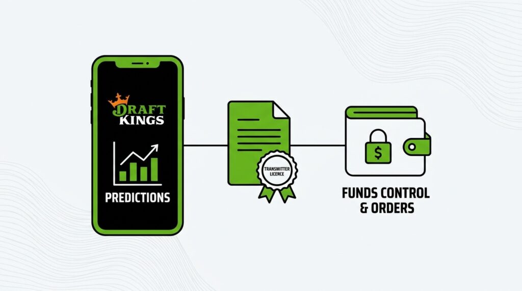 DraftKings Predictions Secures Transmitter Licence, Gains Direct Control Over Customer Funds and Orders
