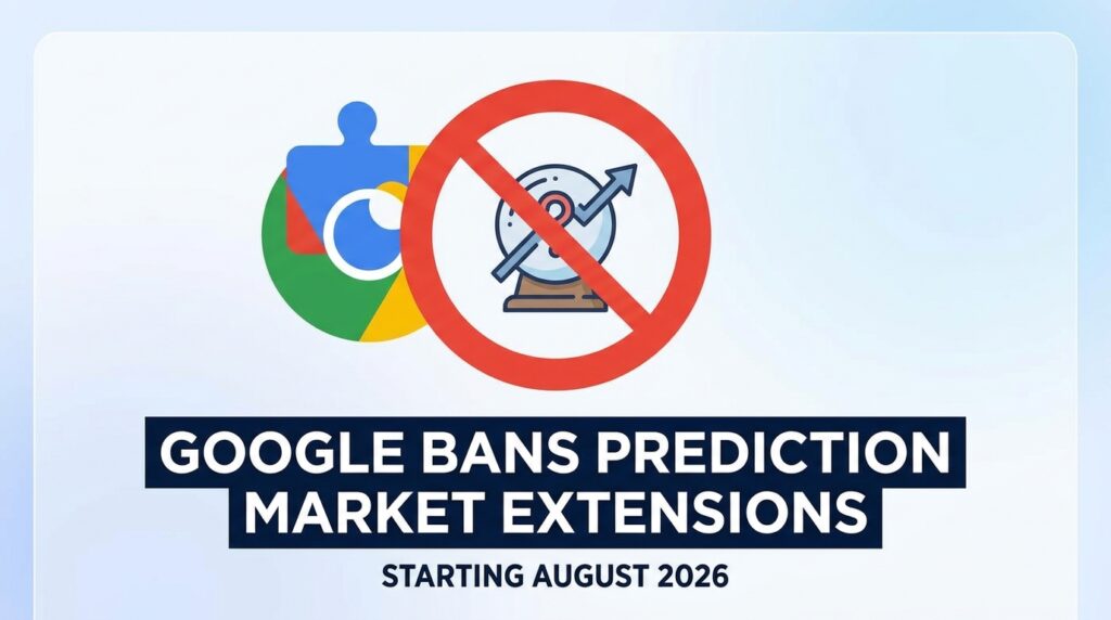 Google Bans Prediction Market Extensions from Chrome Web Store Starting August 2026