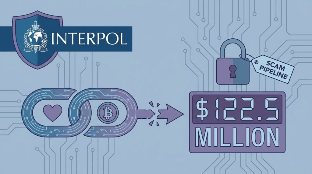 Interpol Uncovers $122.5 Million Crypto Romance-Scam Pipeline Linked to 20-Year-Old’s Wallet