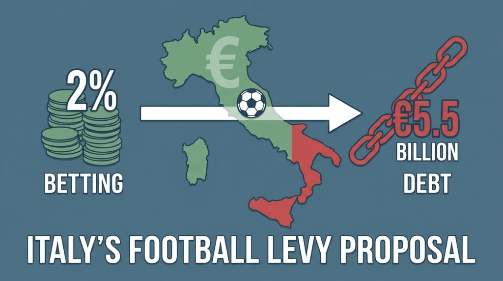 Italy Proposes Mandatory 2% Levy on Football Betting to Tackle €5.5 Billion Club Debt