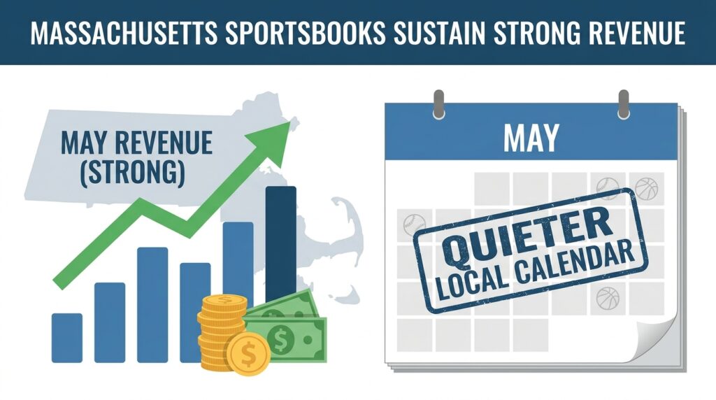 Massachusetts Sportsbooks Sustain Strong Revenue in May Despite Quieter Local Sports Calendar