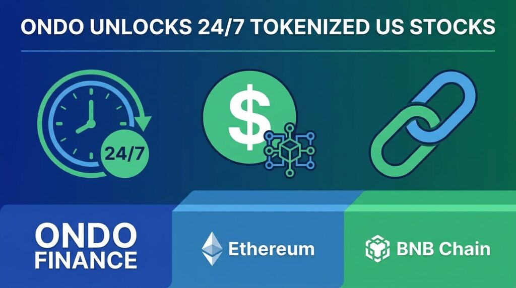 Ondo Finance Unlocks 24/7 Minting and Redemption for Tokenized US Stocks on Ethereum and BNB Chain
