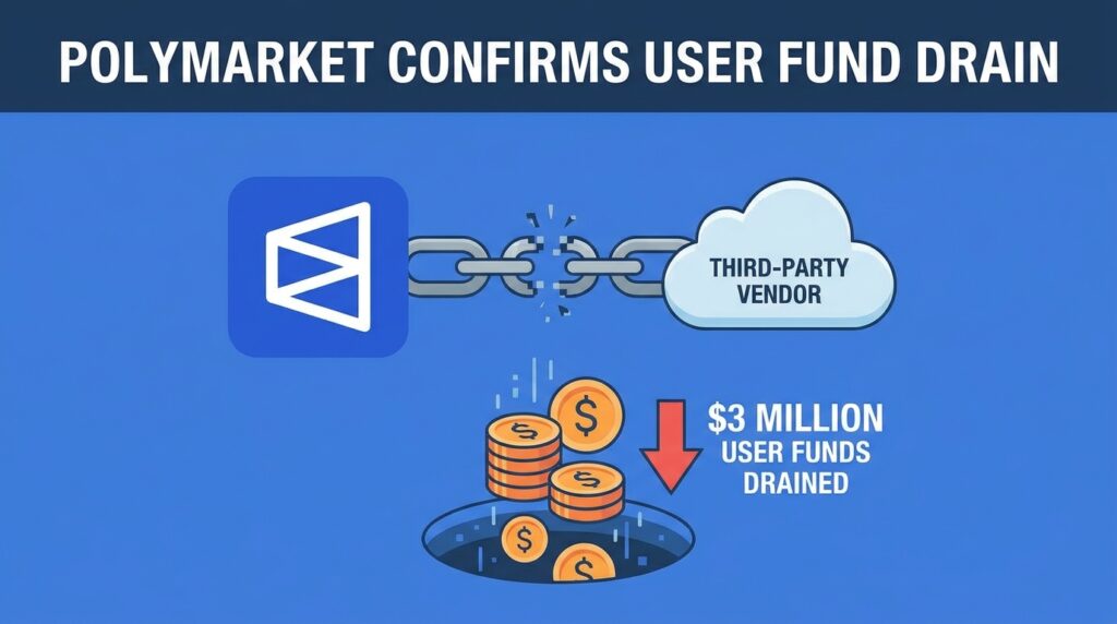 Polymarket Confirms $3 Million User Fund Drain via Compromised Third-Party Vendor