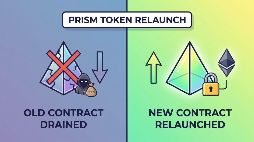 Prism Token Relaunches on New Ethereum Contract After Attacker Drains Nearly 40% of Trading Fees