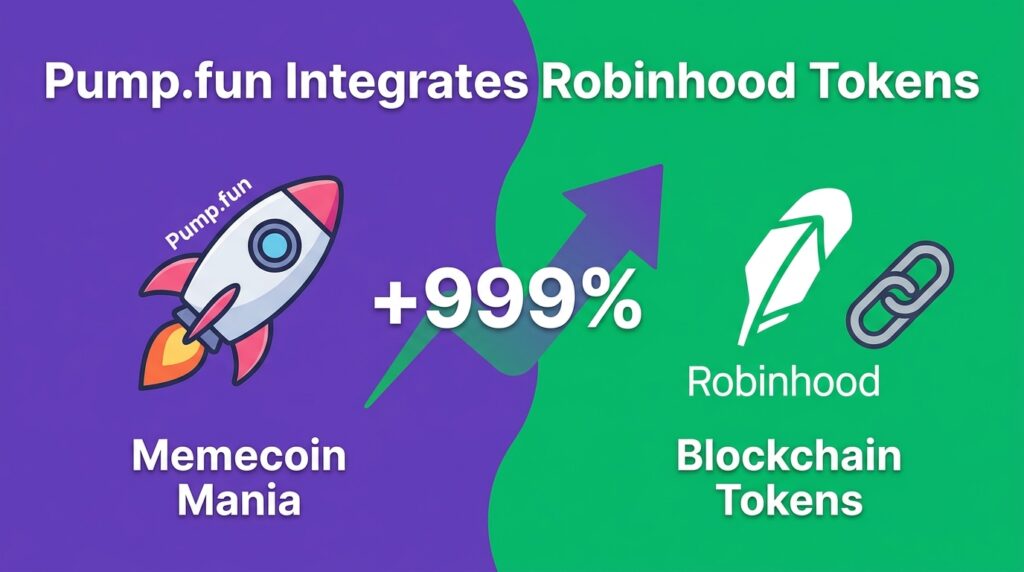 Pump.fun Integrates Robinhood Blockchain Tokens as Memecoin Mania Drives Quadruple-Digit Gains