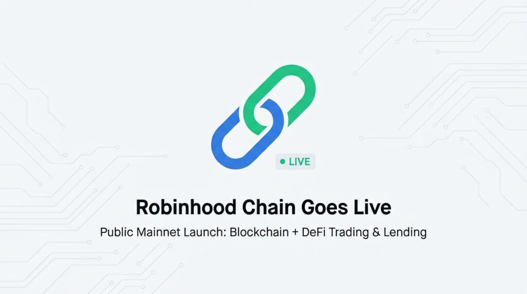 Robinhood Chain Goes Live: Public Mainnet Launch Pairs Blockchain Infrastructure With DeFi-Native Trading and Lending