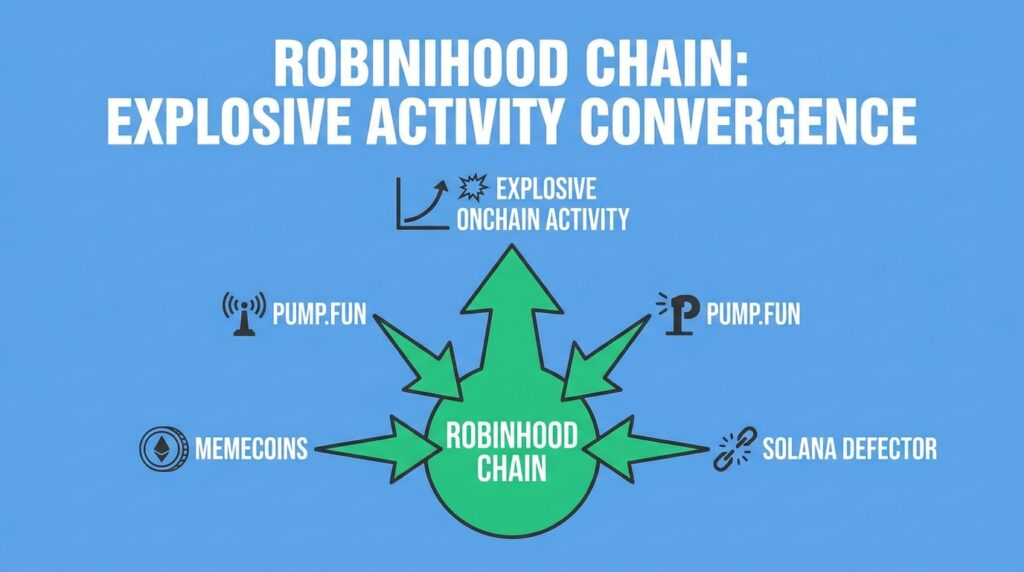 Robinhood Chain Sees Explosive Onchain Activity as Memecoins, Pump.fun Integration, and Solana Defector Converge