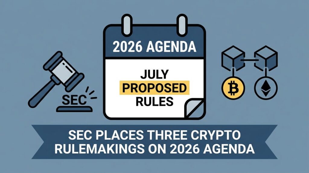 SEC Places Three Crypto Rulemakings on 2026 Agenda, With Proposed Rules Targeted for July