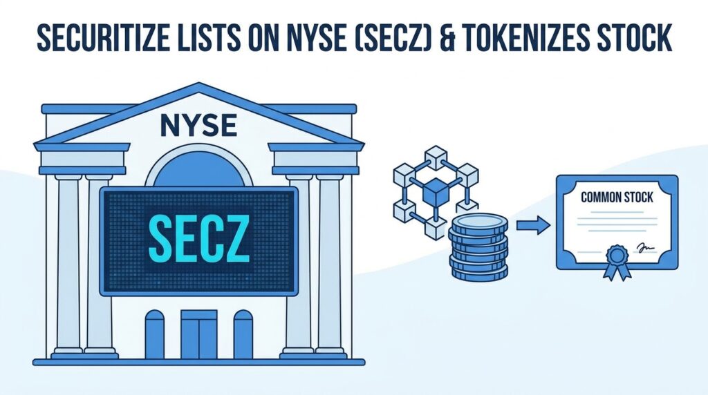 Securitize Lists on NYSE Under Ticker SECZ, Simultaneously Tokenizes Its Own Common Stock