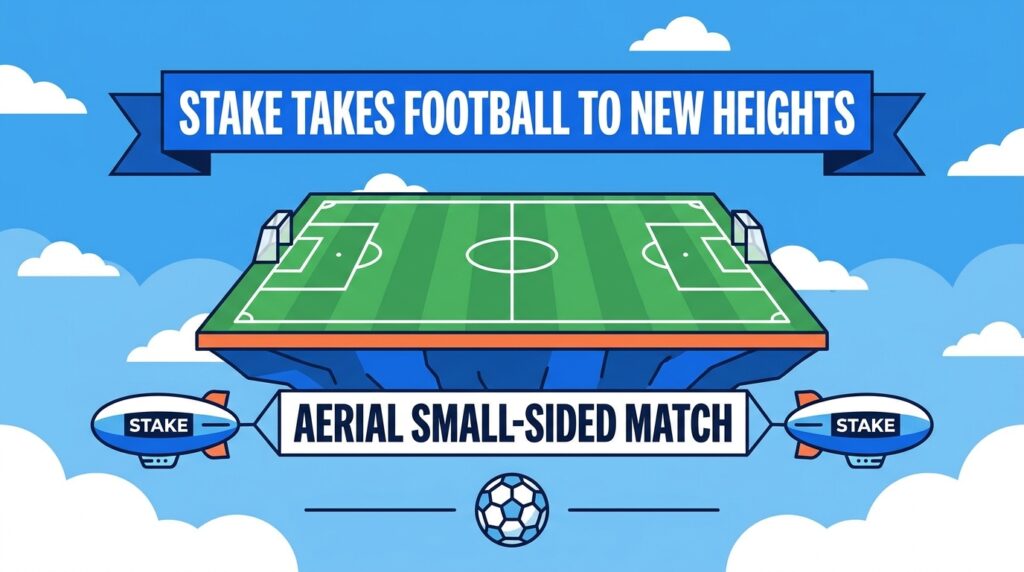 Stake Takes Football Marketing to New Heights with Aerial Small-Sided Match