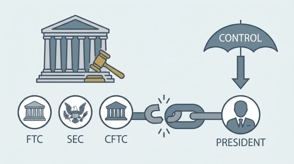 Supreme Court Strips Independent Agencies of Firing Protections, Opening FTC, SEC, and CFTC to Presidential Control