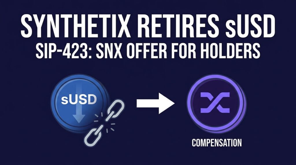 Synthetix Moves to Retire sUSD Stablecoin, Offering SNX Compensation to Holders Under SIP-423