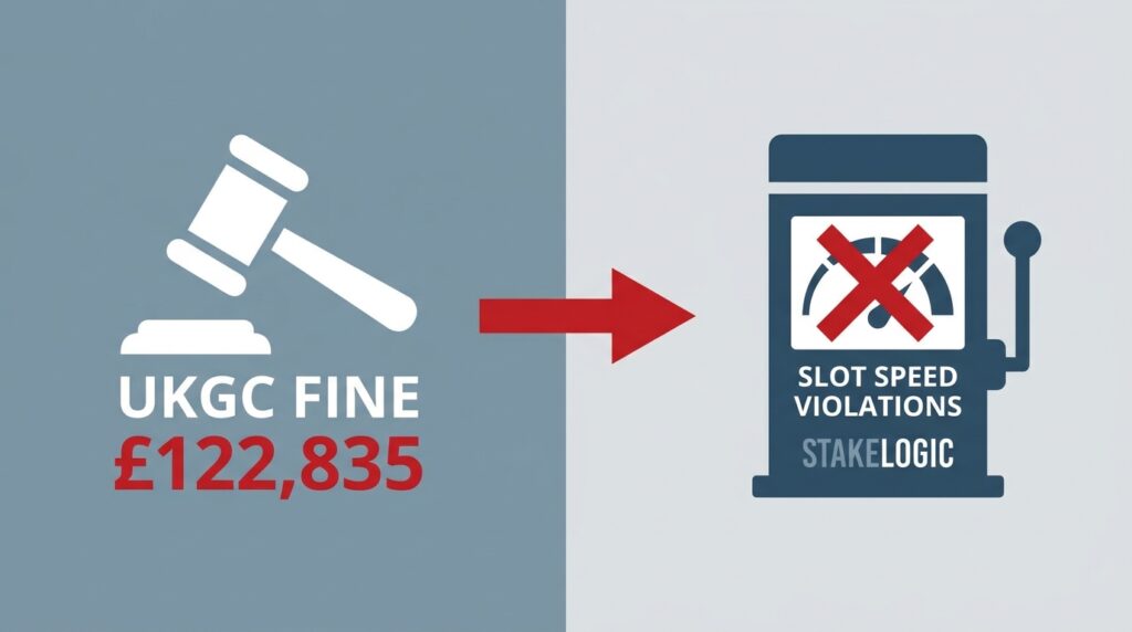 UK Gambling Commission Fines Stakelogic £122,835 Over Slot Speed Violations