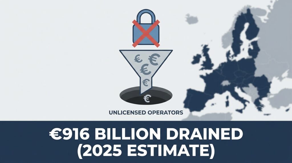 Unlicensed Online Gambling Drains an Estimated €916 Billion from EU Consumers in 2025