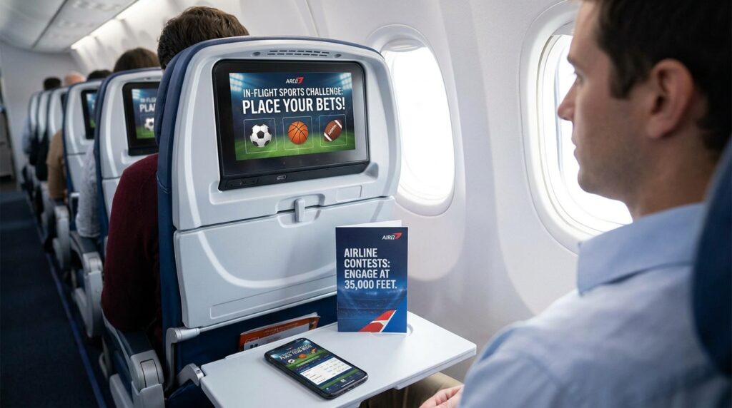 Airlines Bet on In-Flight Sports Contests to Keep Passengers Engaged at 35,000 Feet