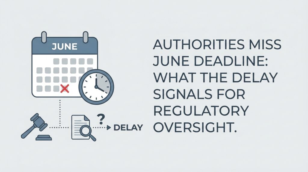 Authorities Miss June Deadline: What the Delay Signals for Regulatory Oversight