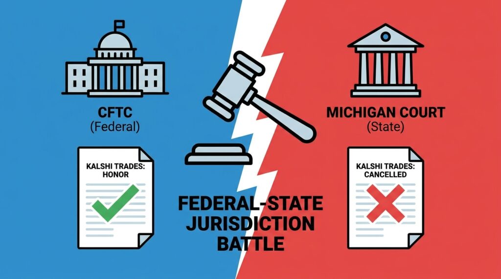 CFTC Orders Kalshi to Honor Trades Michigan Court Wanted Cancelled, Igniting Federal-State Jurisdiction Battle