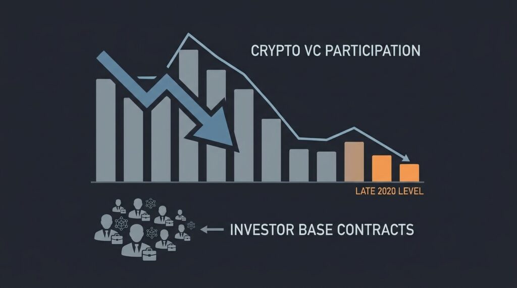 Crypto VC Participation Drops to Lowest Level Since Late 2020 as Investor Base Contracts Sharply