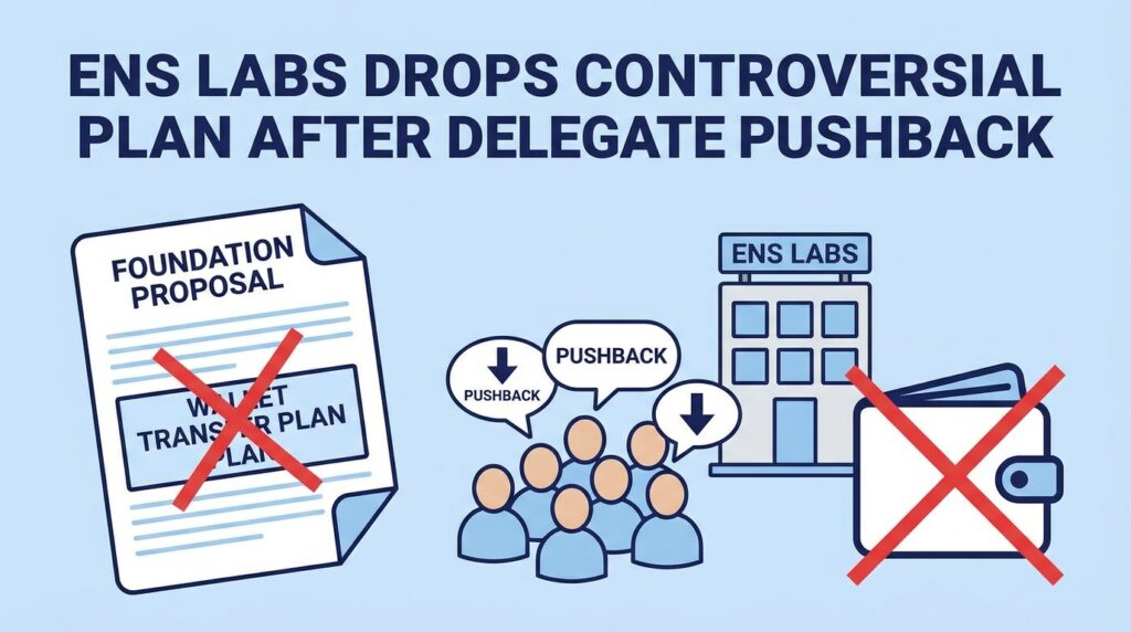 ENS Labs Drops Controversial Wallet Transfer Plan From Foundation Proposal After Delegate Pushback