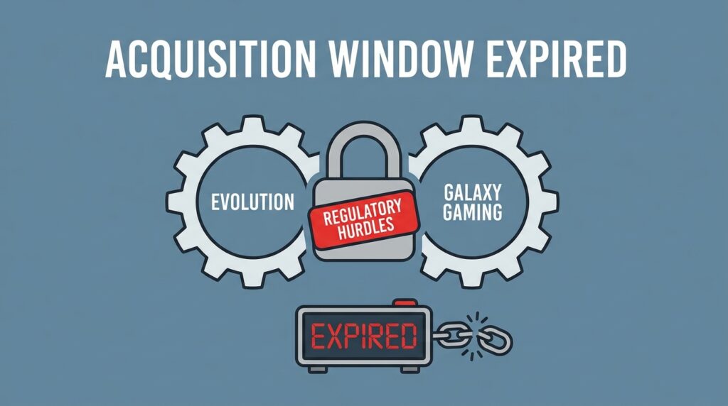Evolution Lets Galaxy Gaming Acquisition Window Expire Amid Regulatory Hurdles