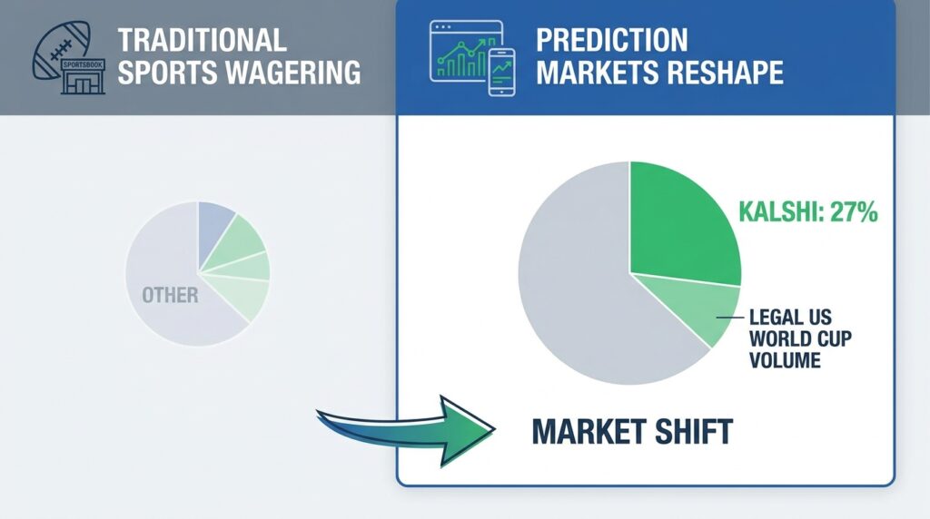 Kalshi Captures 27% of Legal US World Cup Betting Volume as Prediction Markets Reshape Sports Wagering