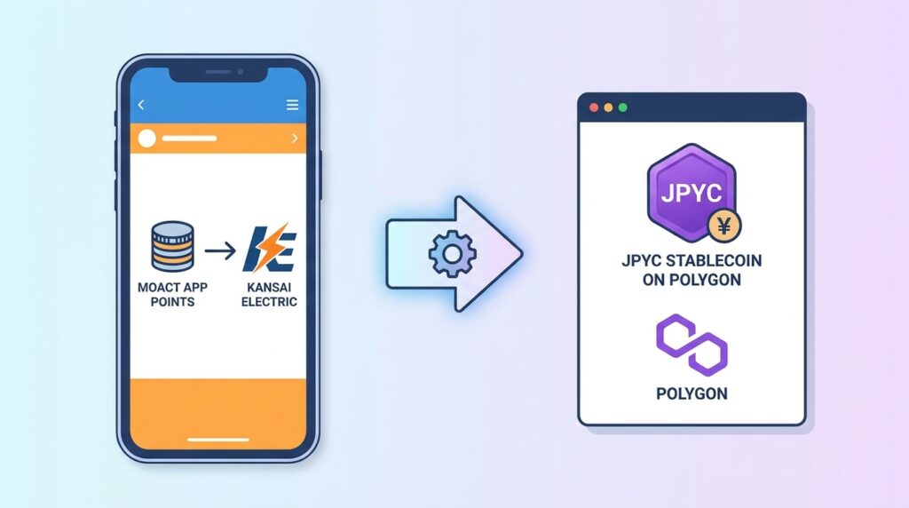 Kansai Electric’s MOACT App Enables Loyalty Point Conversion to JPYC Stablecoin on Polygon