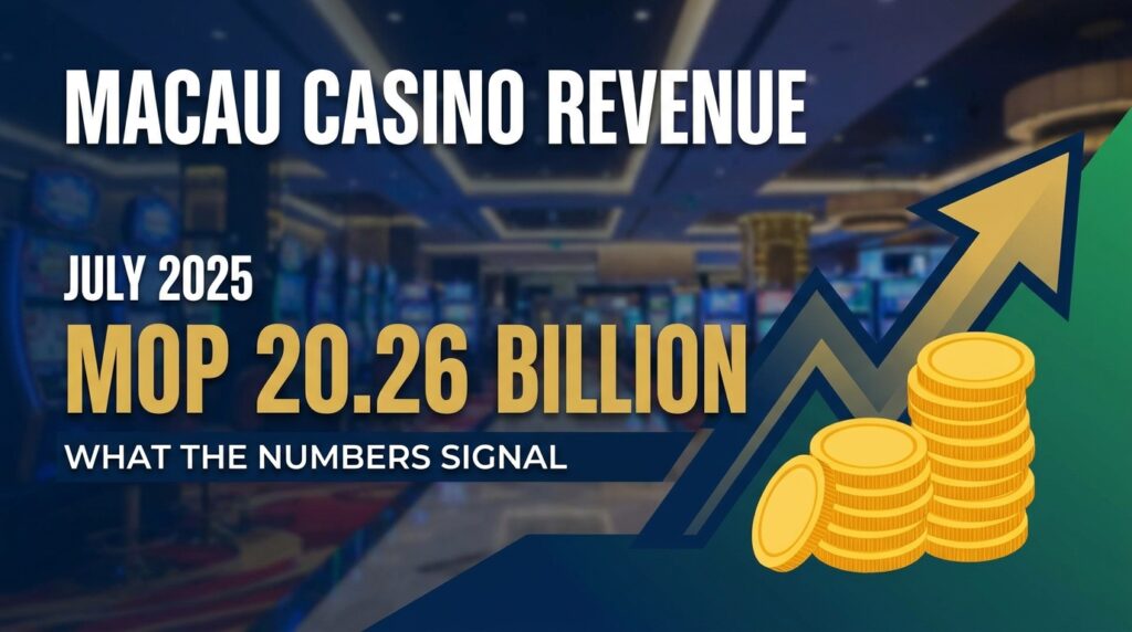 Macau Casino Revenue Hits MOP20.26 Billion in July 2025: What the Numbers Signal