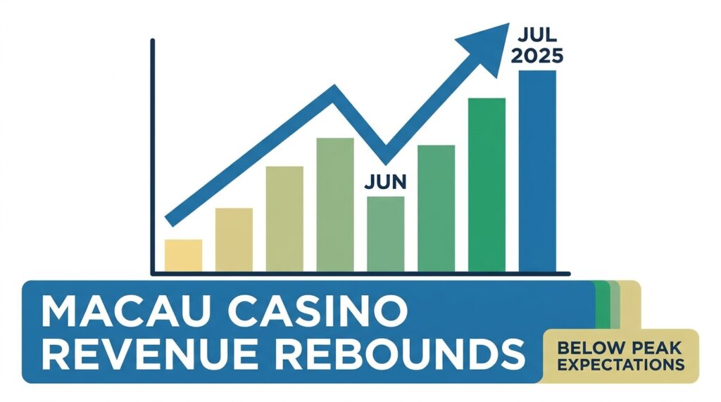 Macau Casino Revenue Rebounds in July 2025 After Weak June, but Remains Below Peak Expectations
