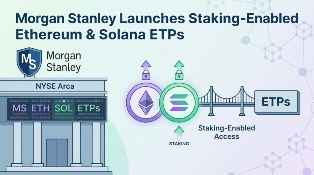 Morgan Stanley Launches Staking-Enabled Ethereum and Solana ETPs on NYSE Arca