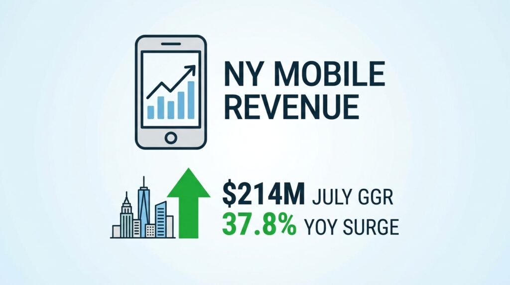 New York Mobile Sportsbooks Post $214M in July GGR, Marking 37.8% Year-Over-Year Surge
