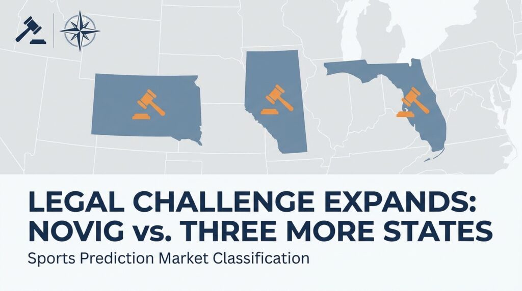 Novig Expands Legal Challenge to Three More States Over Sports Prediction Market Classification