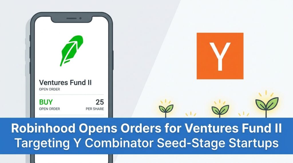 Robinhood Opens Orders for Ventures Fund II, Targeting Y Combinator Seed-Stage Startups at $25 Per Share