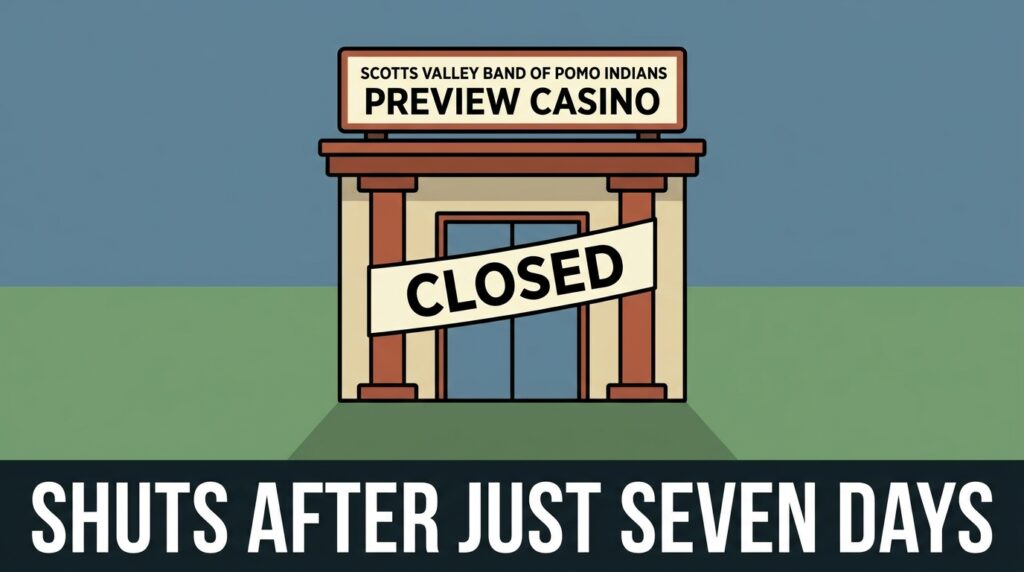 Scotts Valley Band of Pomo Indians Shuts Preview Casino After Just Seven Days